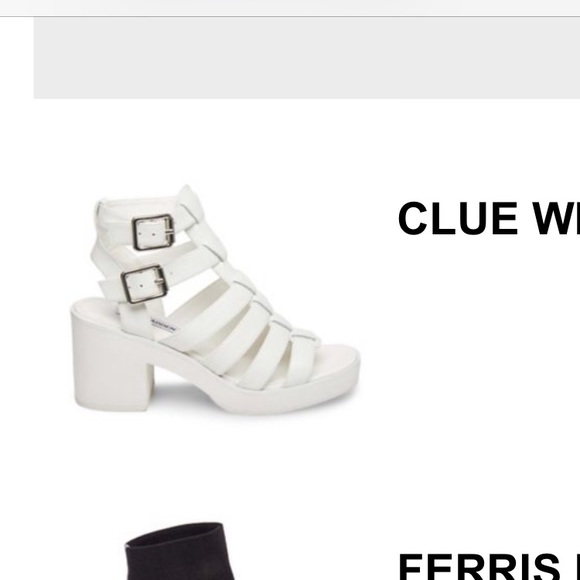 steve madden white sandals - Picture 4 of 5